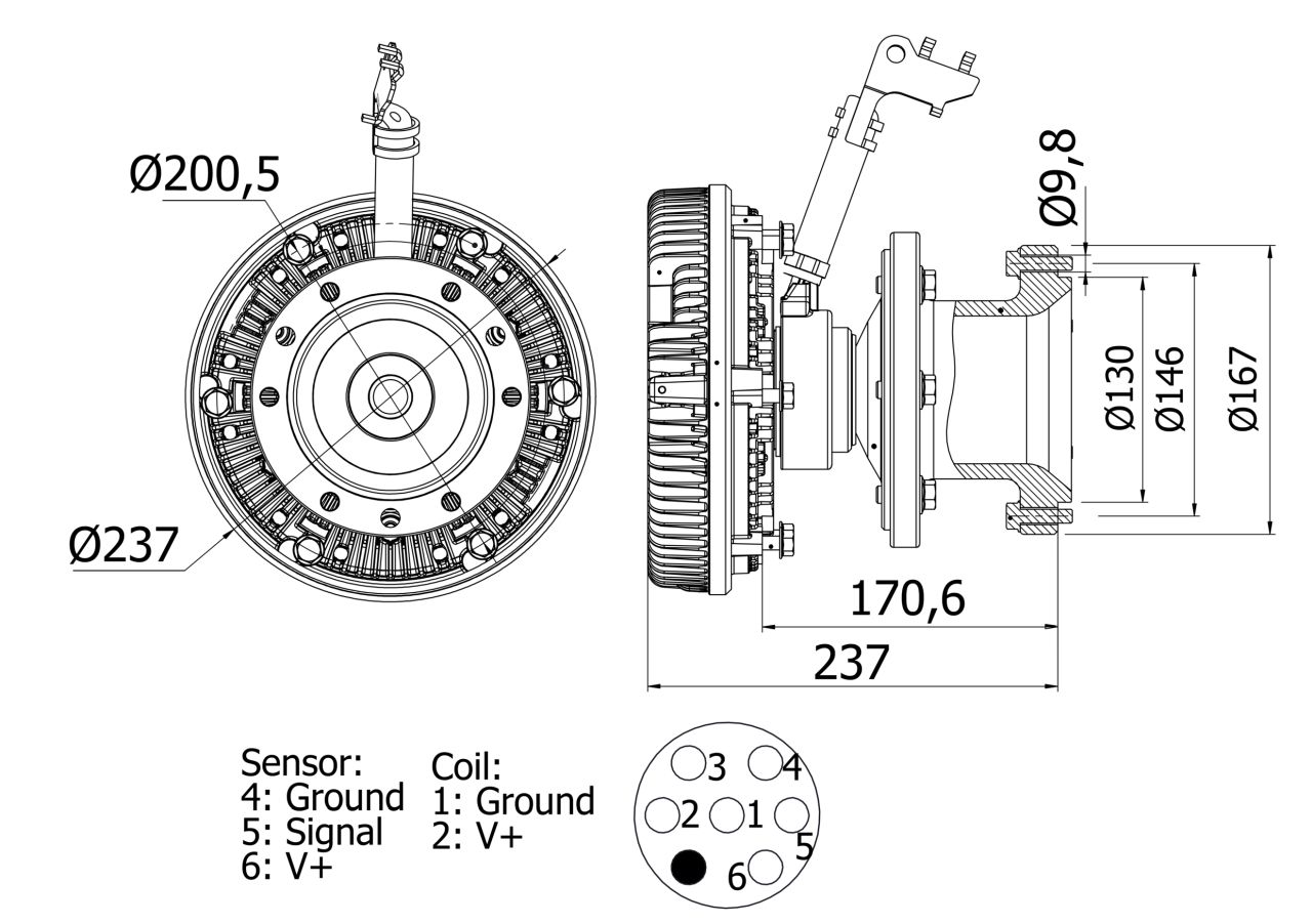 MAHLE Truck/Bus Radiator fan clutch CFC115000S