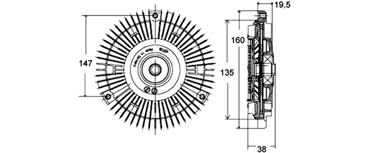 MAHLE LCV Radiator fan clutch CFC130000P