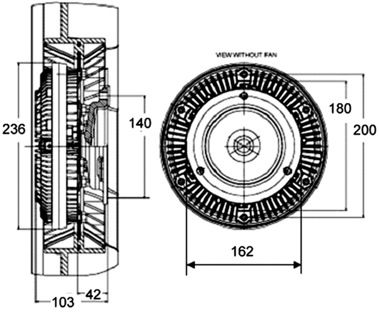 MAHLE Truck/Bus Radiator fan clutch CFC132000P
