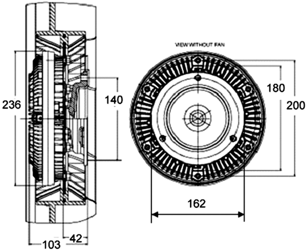 MAHLE Truck/Bus Radiator fan clutch CFC132000P