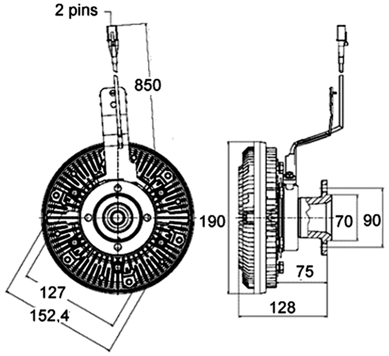 MAHLE Truck/Bus Radiator fan clutch CFC134000P