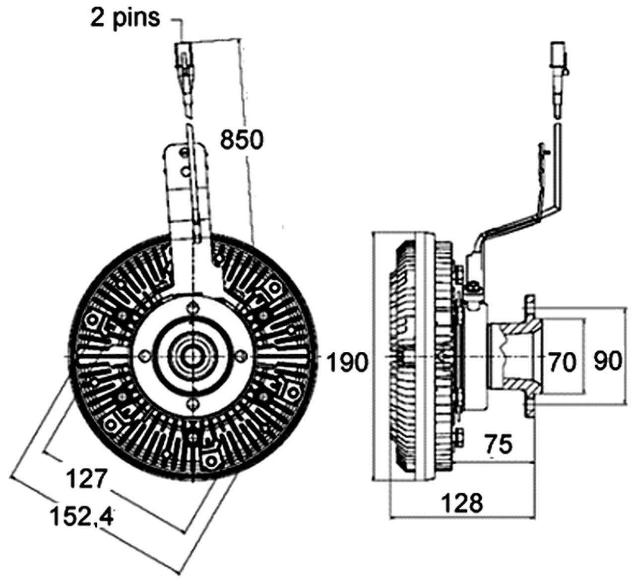 MAHLE Truck/Bus Radiator fan clutch CFC134000P