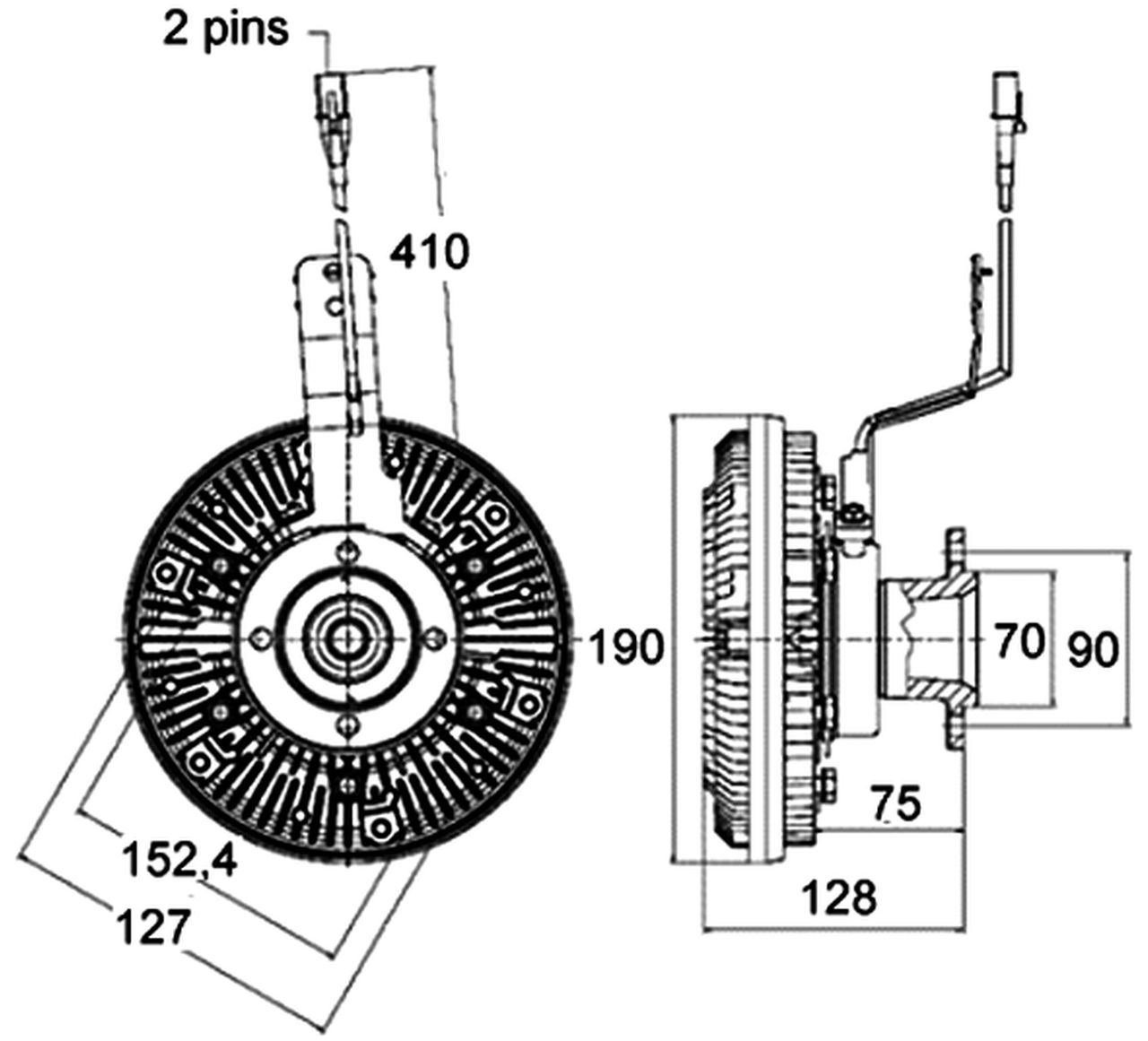 MAHLE Truck/Bus Radiator fan clutch CFC135000P