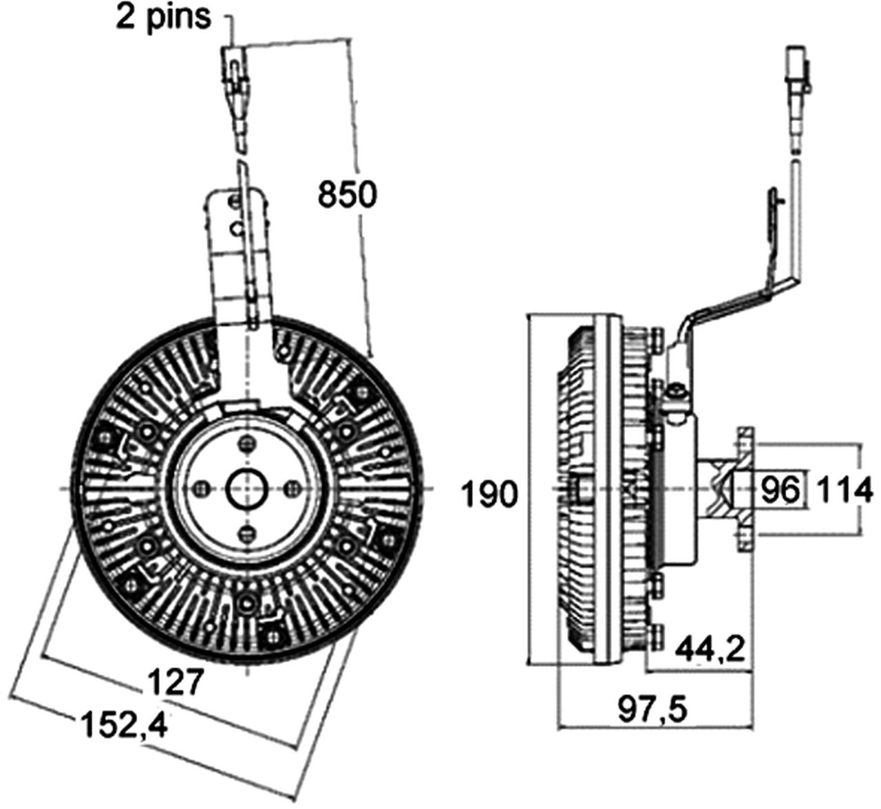 MAHLE Truck/Bus Radiator fan clutch CFC136000P