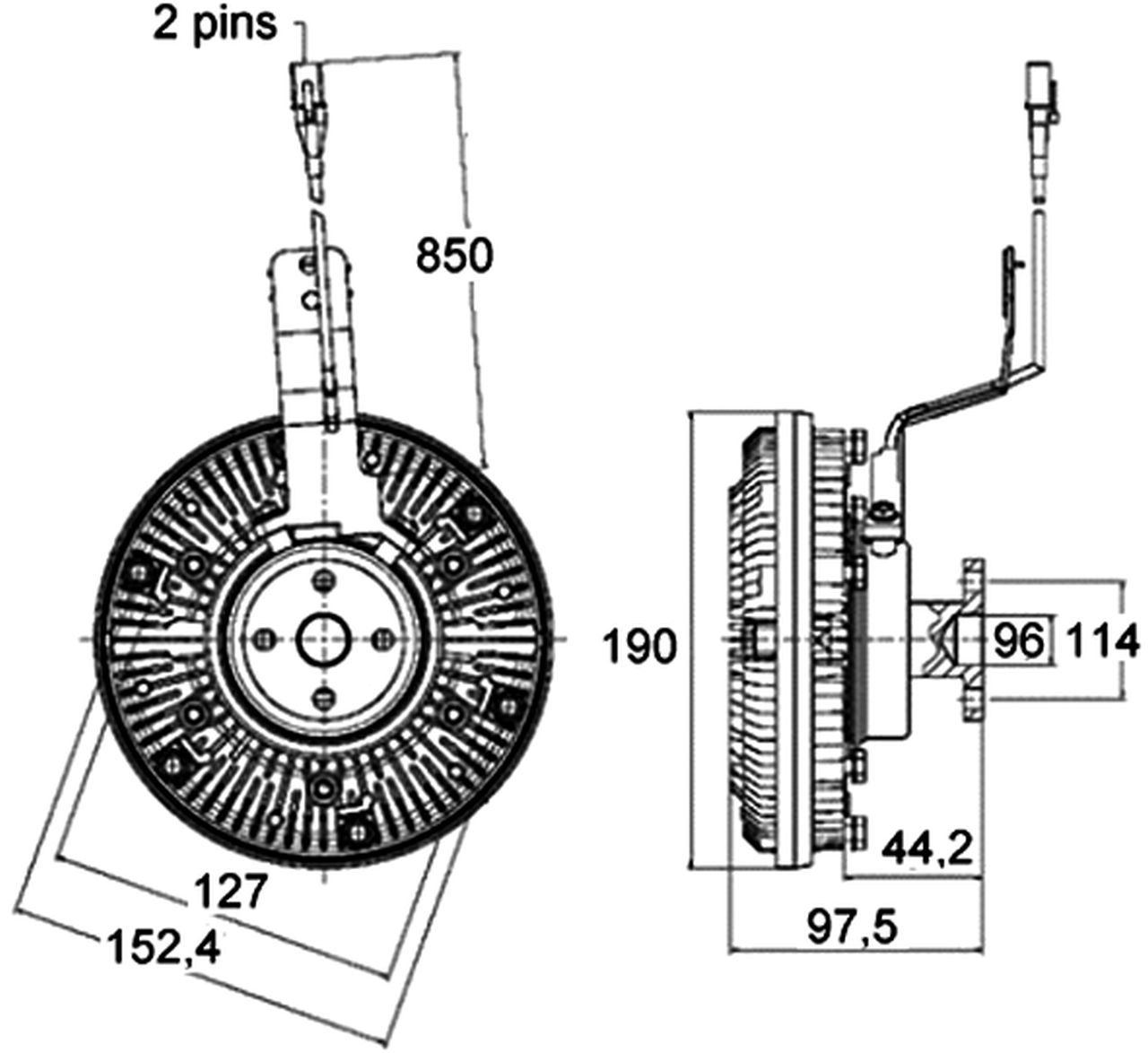 MAHLE Truck/Bus Radiator fan clutch CFC136000P