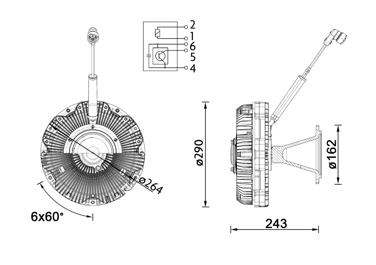 MAHLE Truck/Bus Radiator fan clutch CFC173000P