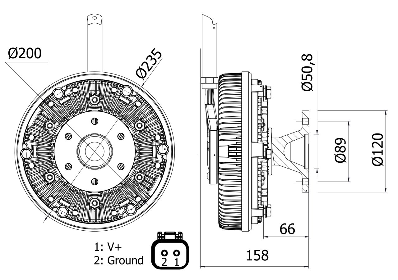 MAHLE Truck/Bus Radiator fan clutch CFC18000S