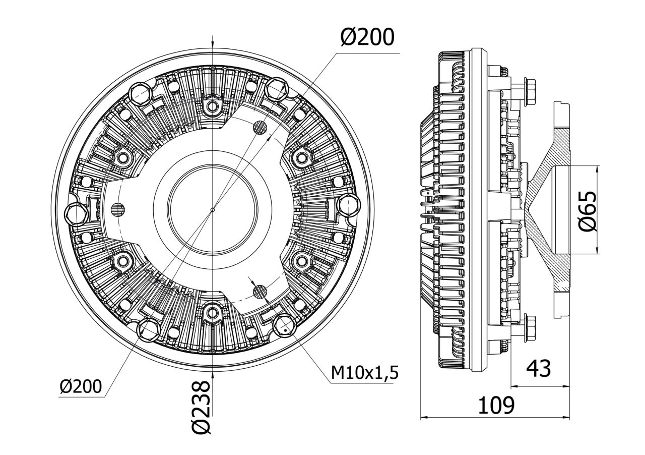 MAHLE Truck/Bus Radiator fan clutch CFC21000S