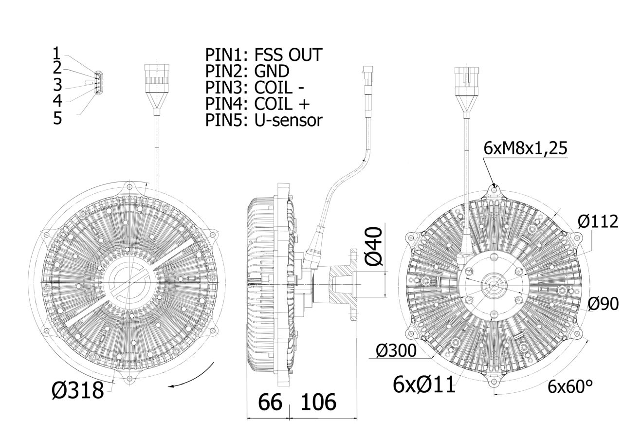 MAHLE OHW Radiator fan clutch CFC237000P