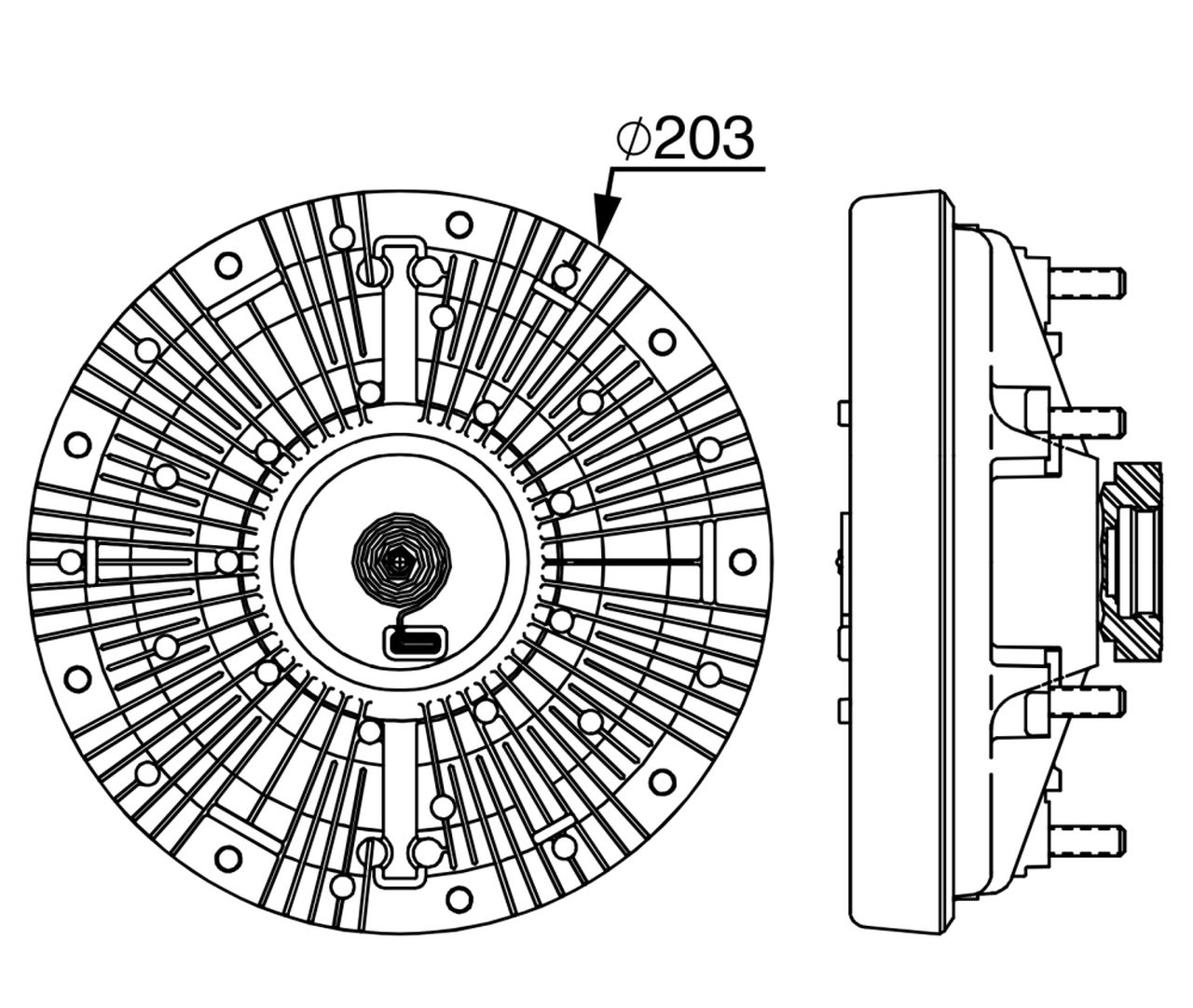 MAHLE OHW Radiator fan clutch CFC250000P