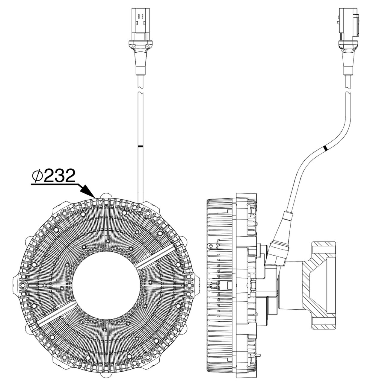 MAHLE OHW Radiator fan clutch CFC251000P