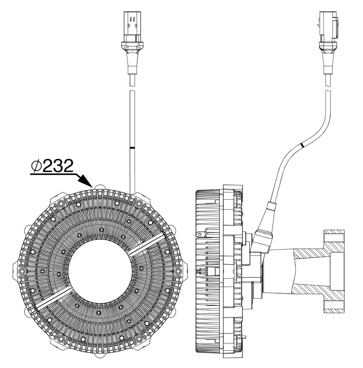 MAHLE OHW Radiator fan clutch CFC252000P