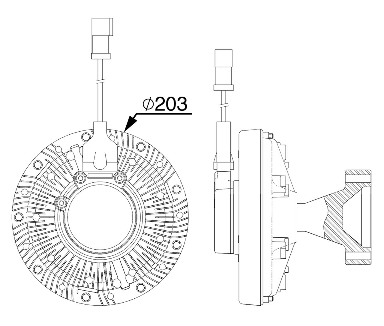 MAHLE OHW Radiator fan clutch CFC253000P