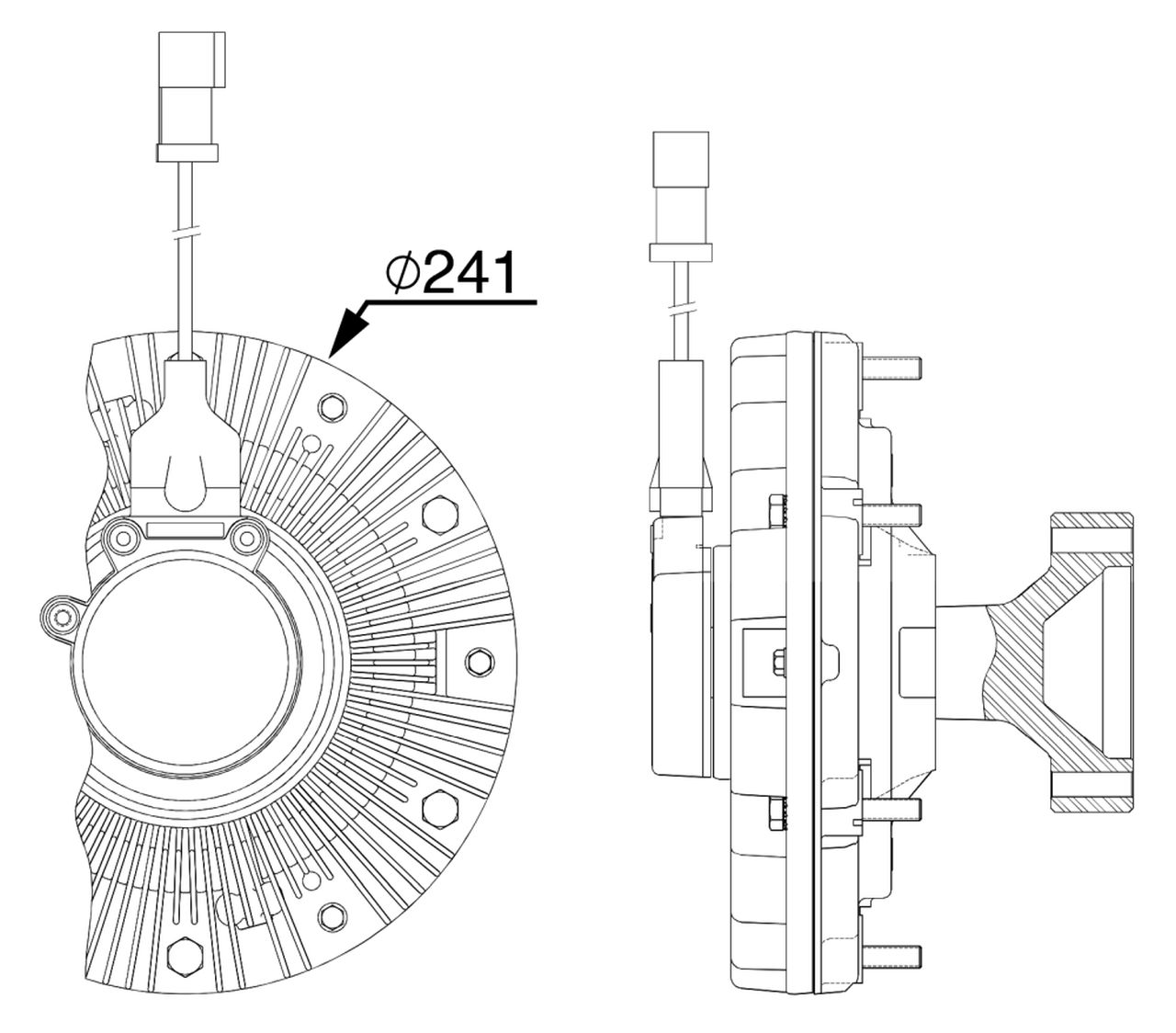 MAHLE OHW Radiator fan clutch CFC254000P