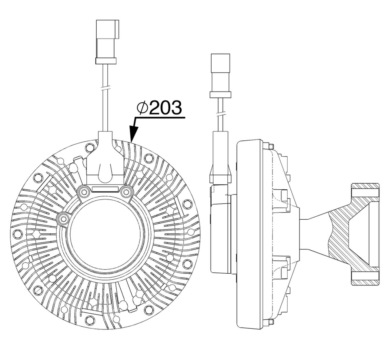 MAHLE OHW Radiator fan clutch CFC255000P