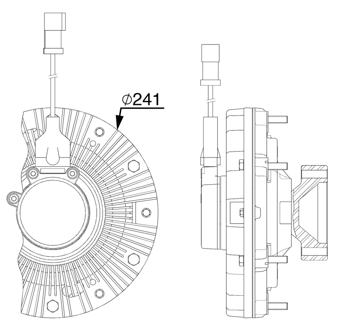 MAHLE OHW Radiator fan clutch CFC256000P