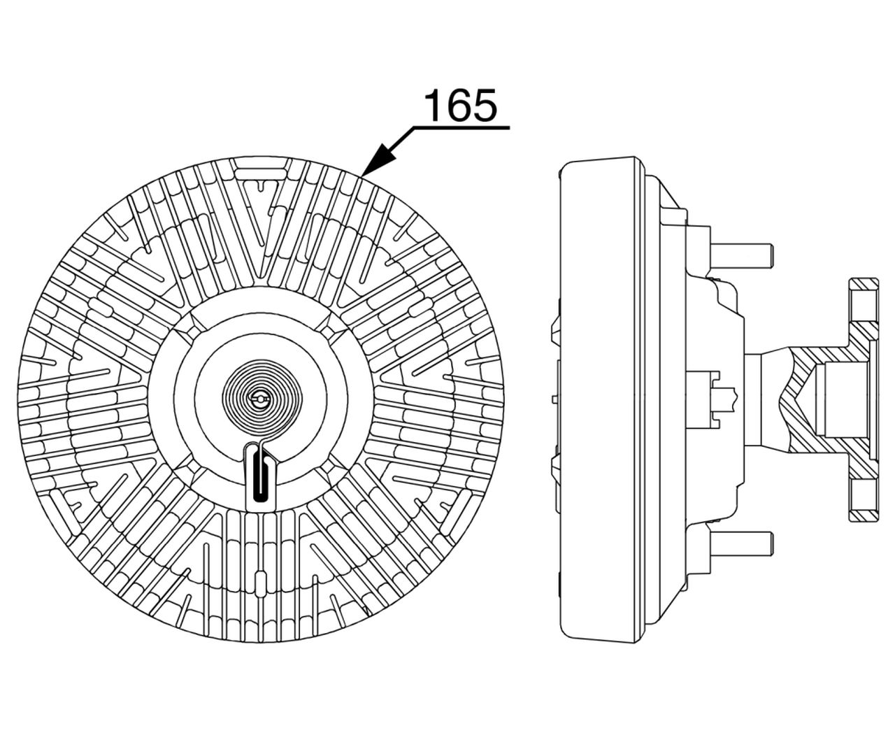 MAHLE OHW Radiator fan clutch CFC258000P