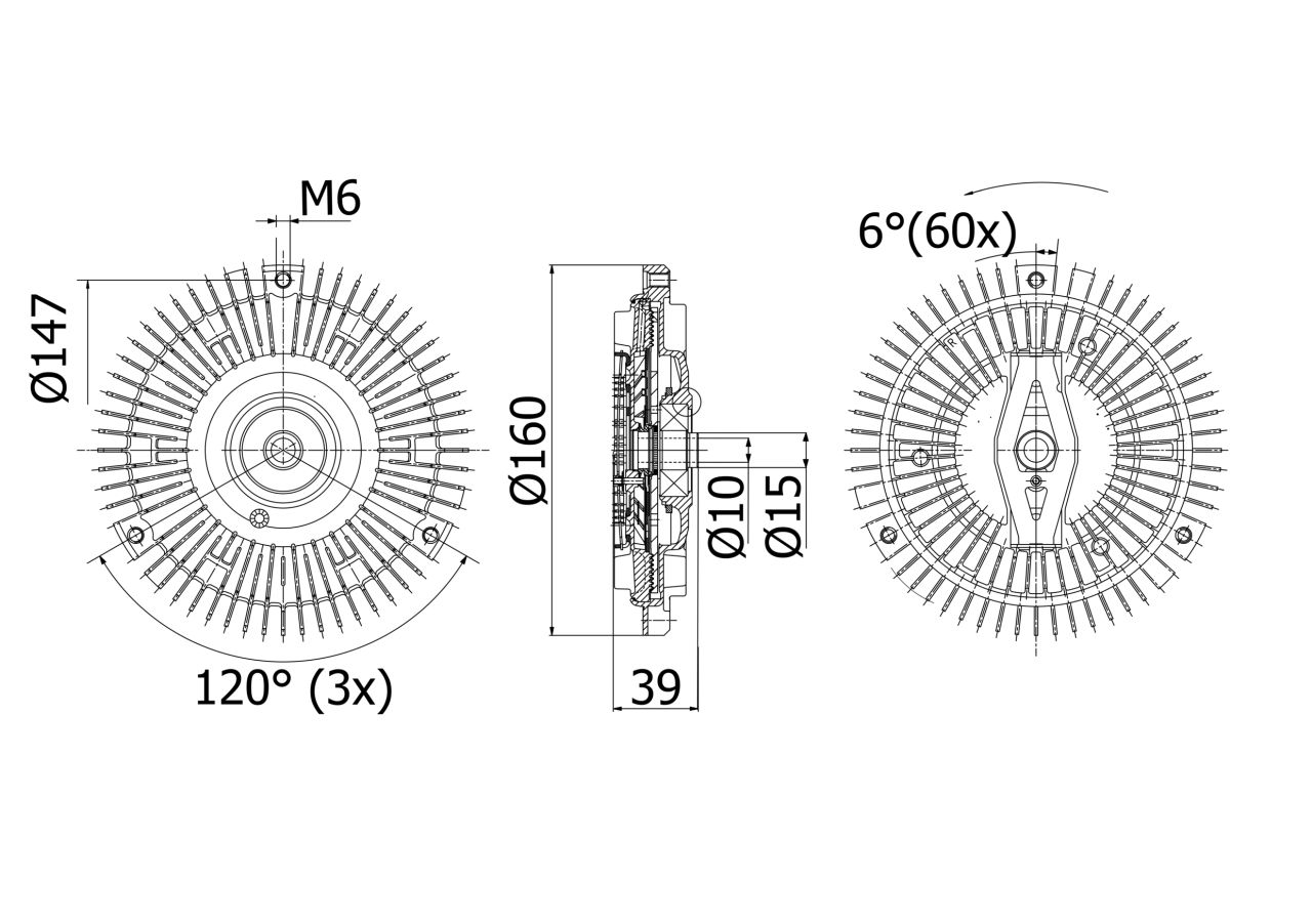 MAHLE PC Radiator fan clutch CFC265000P