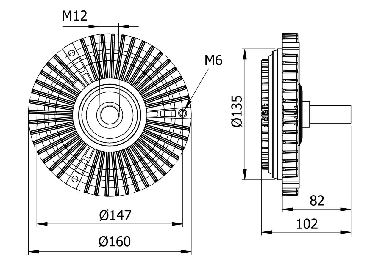 MAHLE LCV Radiator fan clutch CFC29000S