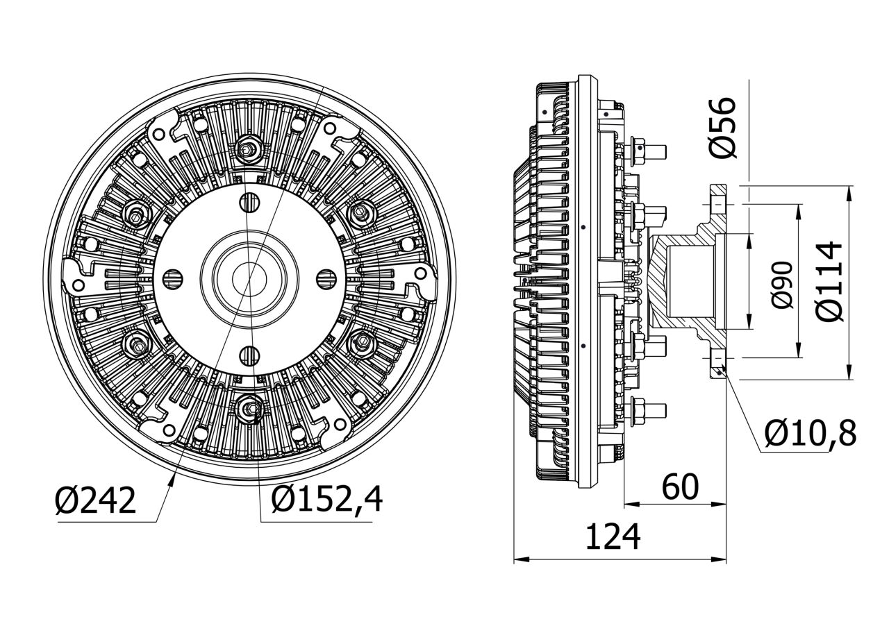 MAHLE Truck/Bus Radiator fan clutch CFC32000S