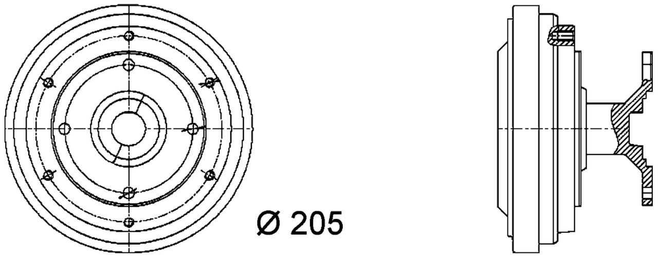MAHLE Truck/Bus Radiator fan clutch CFC41000P