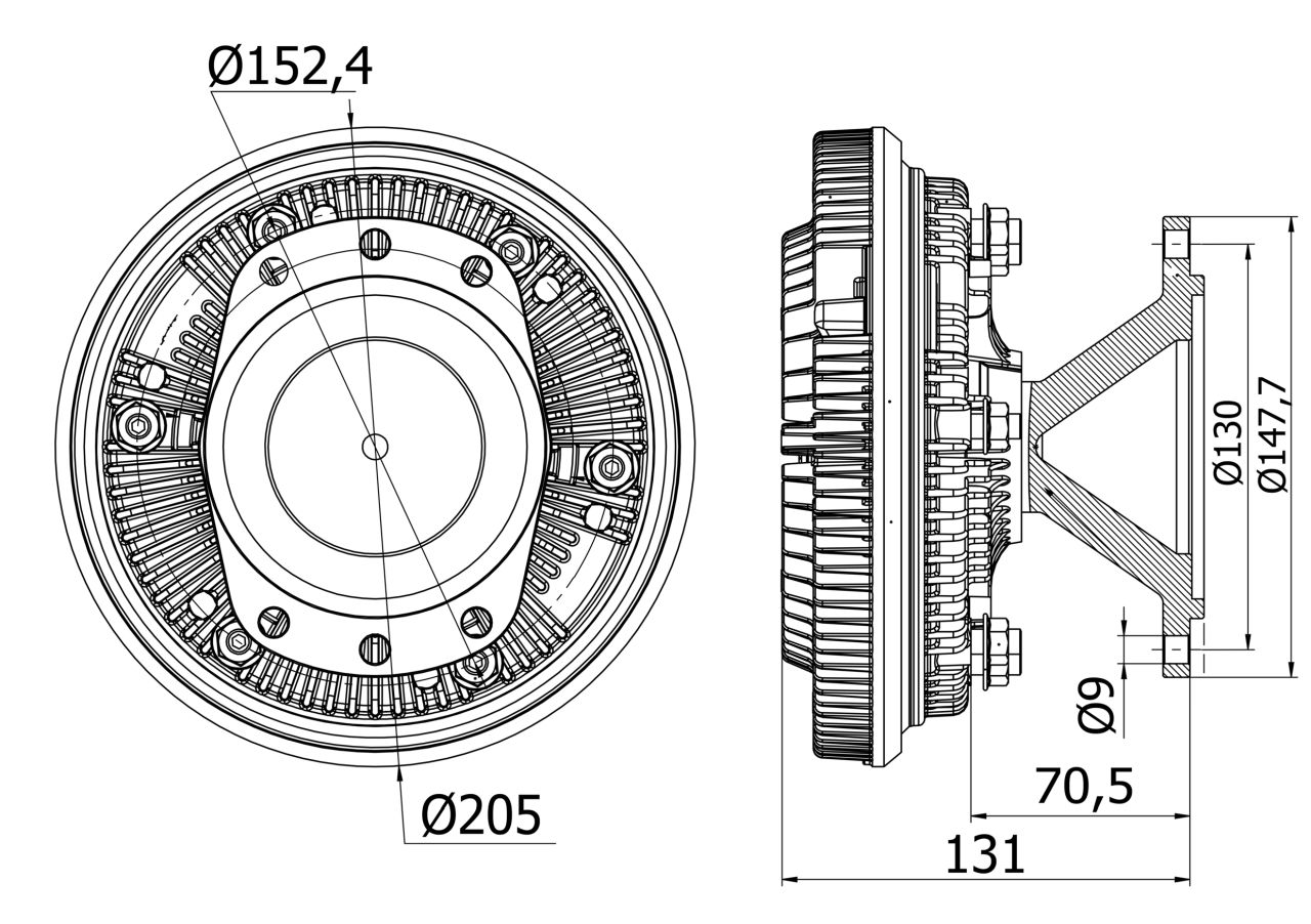 MAHLE Truck/Bus Radiator fan clutch CFC42000S