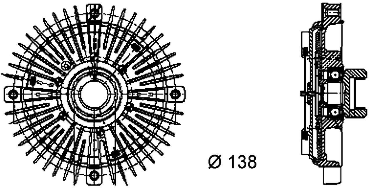 MAHLE PC Radiator fan clutch CFC47000P