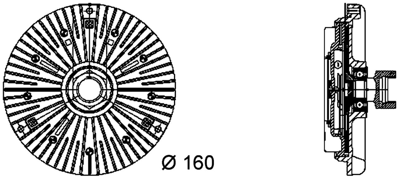 MAHLE PC Radiator fan clutch CFC49000P