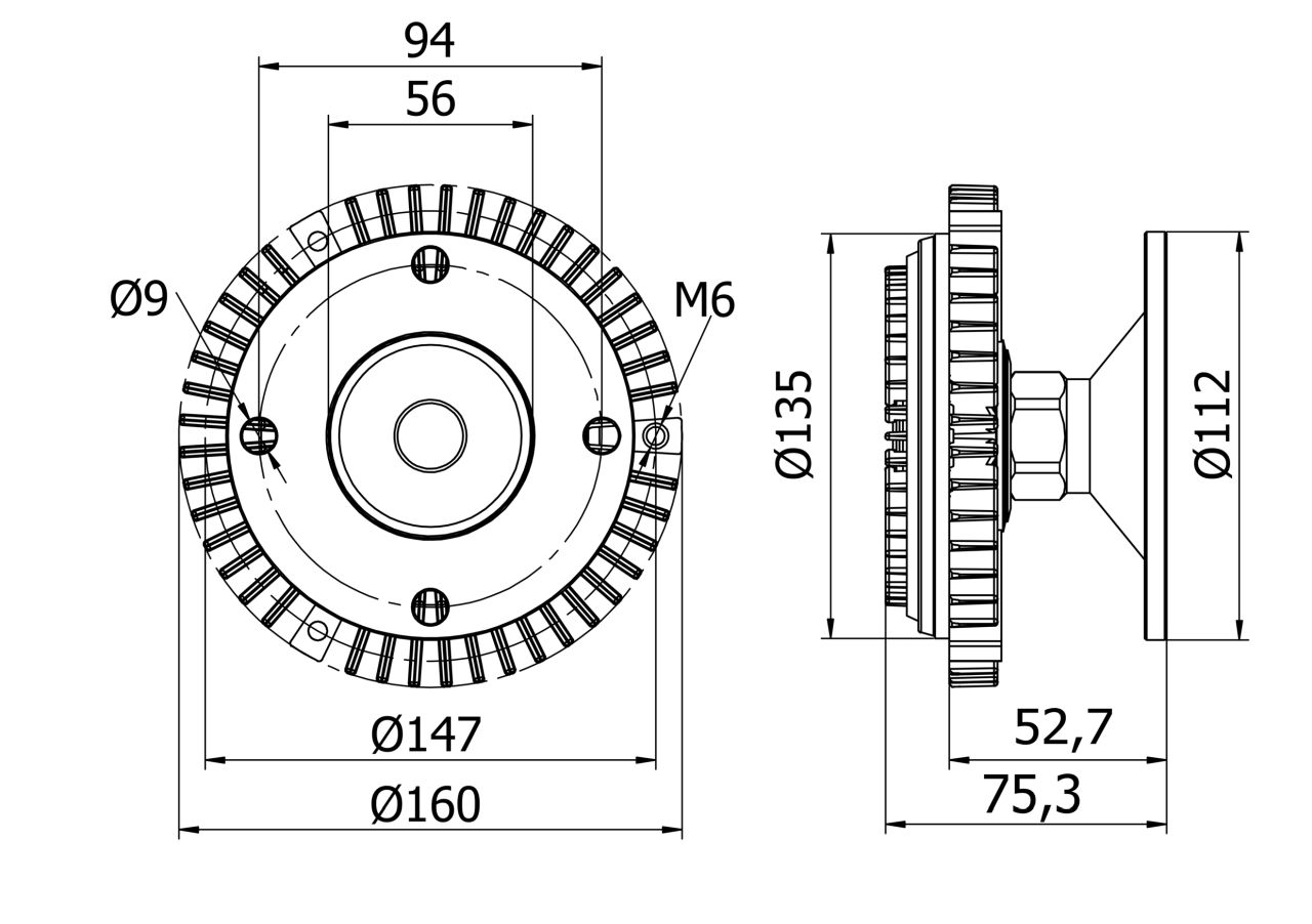 MAHLE Truck/Bus Radiator fan clutch CFC50000S