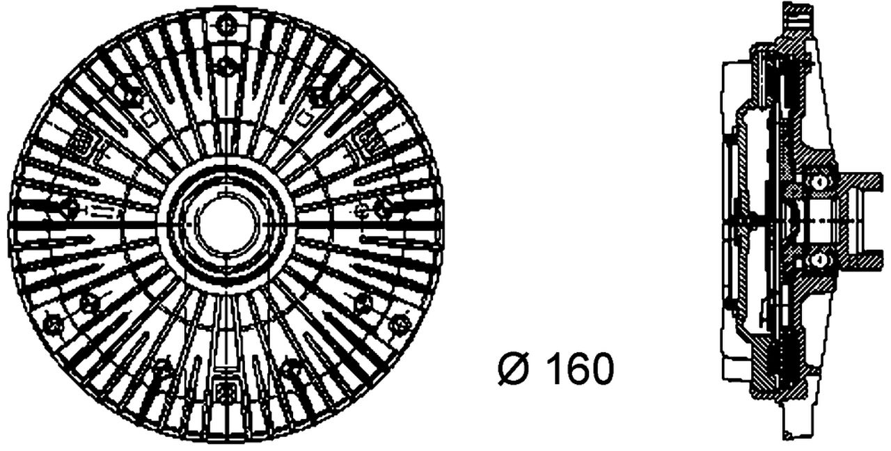 MAHLE PC Radiator fan clutch CFC55000P