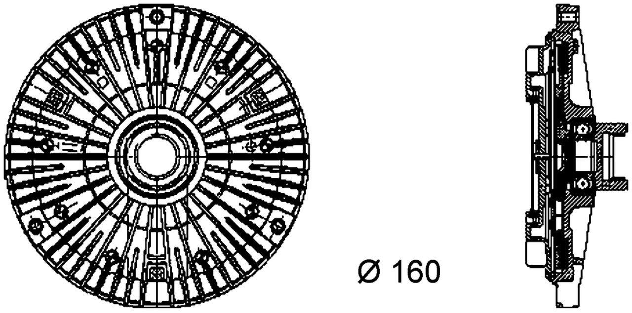 MAHLE PC Radiator fan clutch CFC57000P