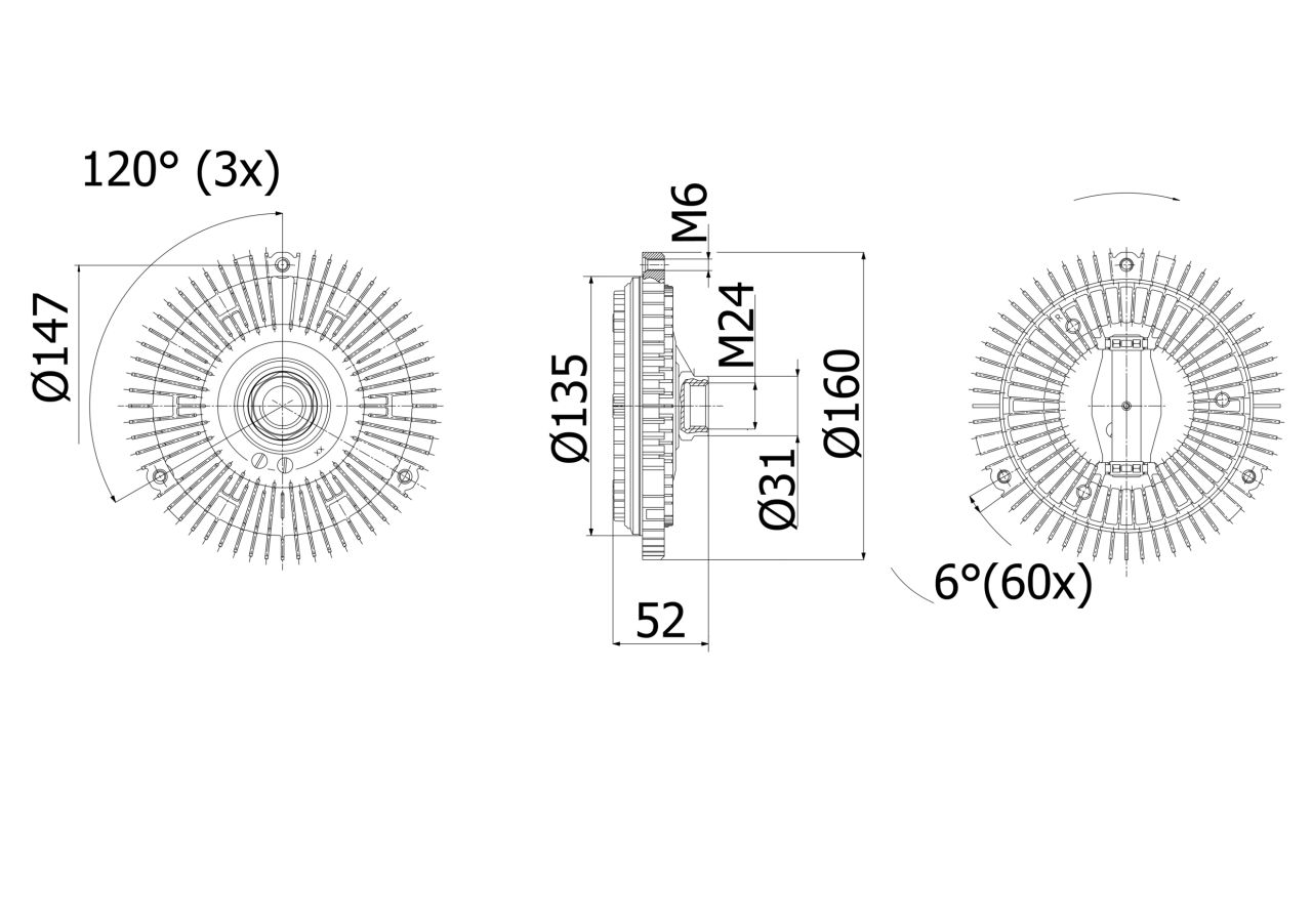 MAHLE PC Radiator fan clutch CFC57001P