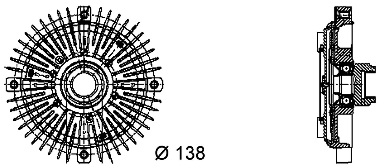 MAHLE PC Radiator fan clutch CFC64000P