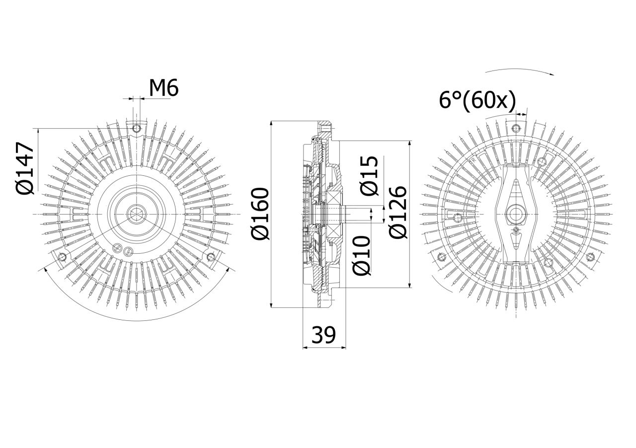 MAHLE PC Radiator fan clutch CFC66001P