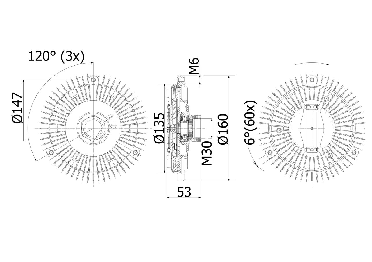 MAHLE PC Radiator fan clutch CFC76001P