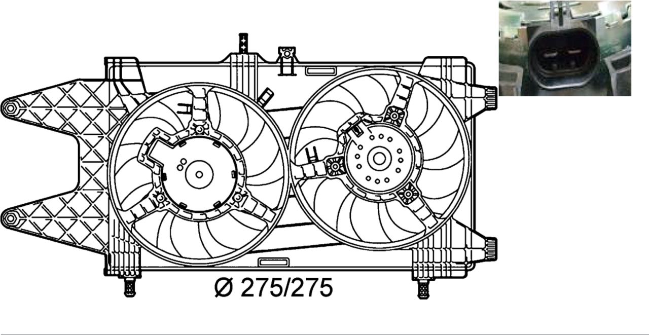 MAHLE PC Radiator/condenser fan  CFF140000P