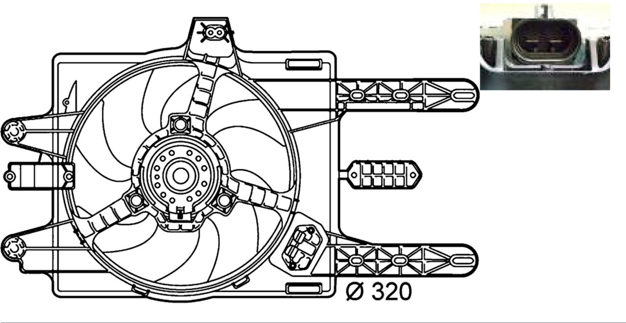 MAHLE PC Radiator/condenser fan  CFF141000P