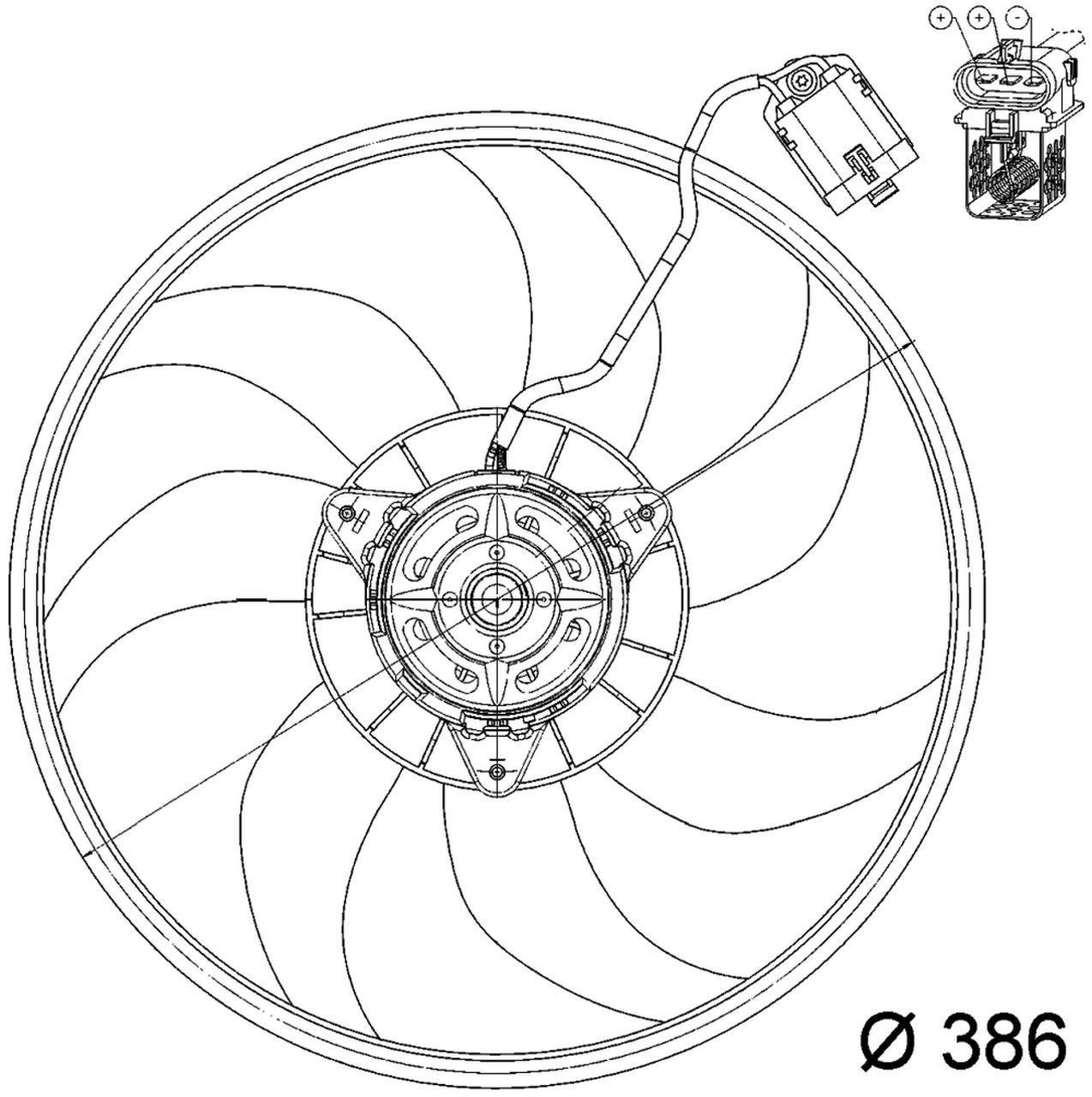 MAHLE PC Radiator/condenser fan  CFF160000P