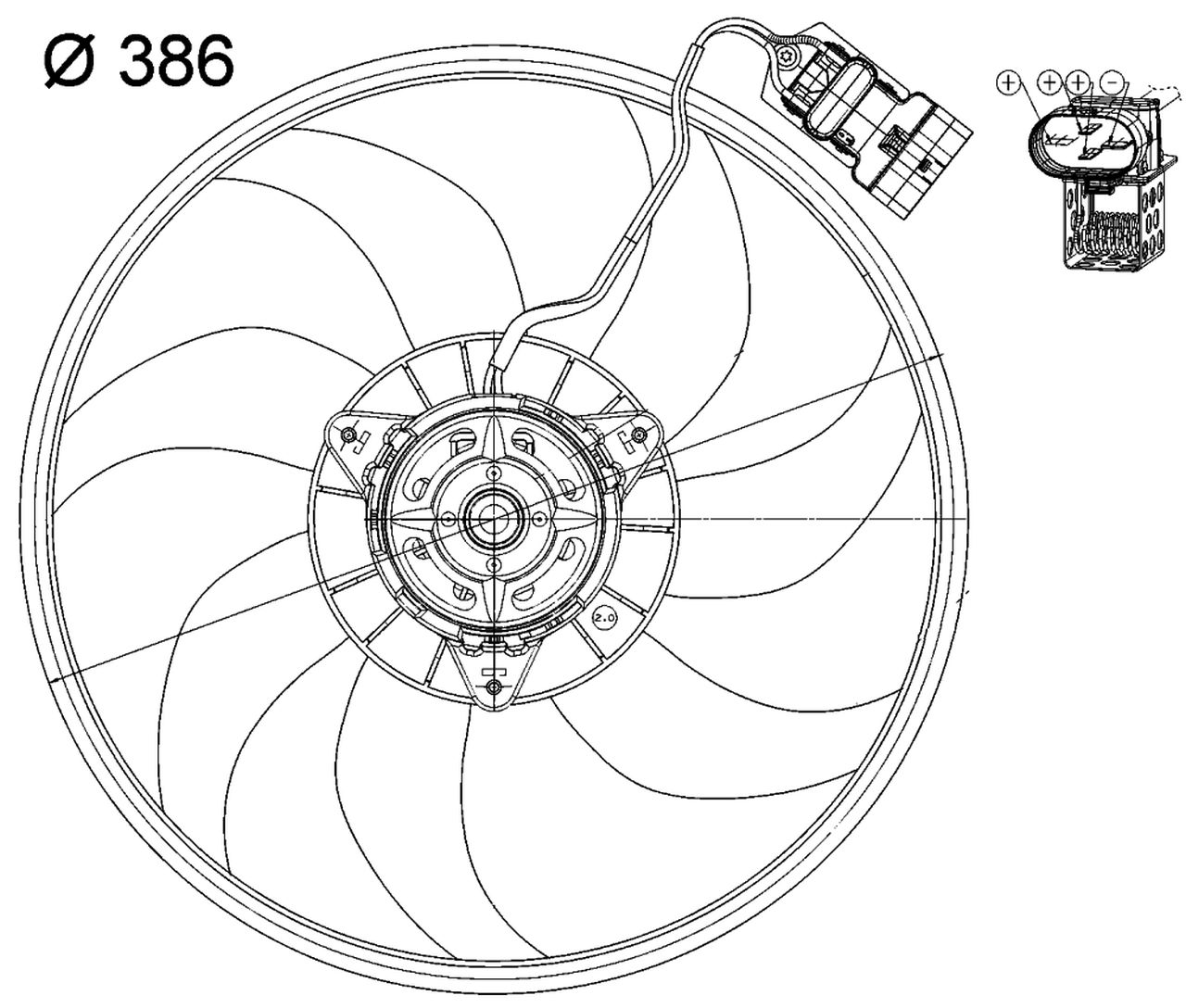 MAHLE PC Radiator/condenser fan  CFF162000P