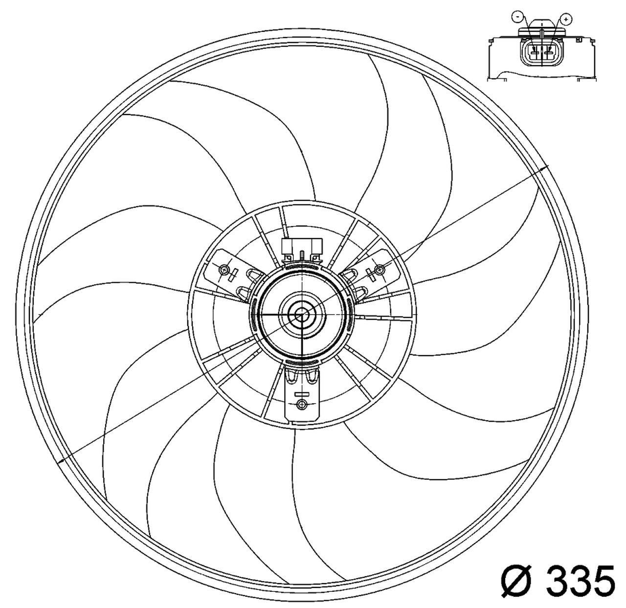 MAHLE PC Radiator/condenser fan  CFF164000P