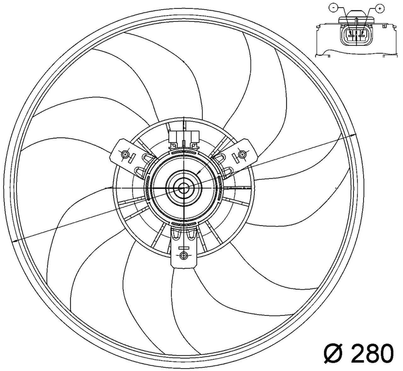 MAHLE PC Radiator/condenser fan  CFF165000P