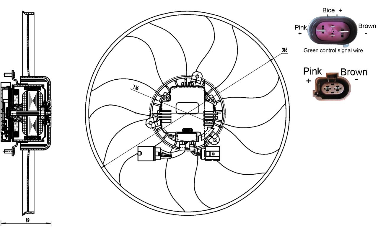 MAHLE PC Radiator/condenser fan  CFF170000S