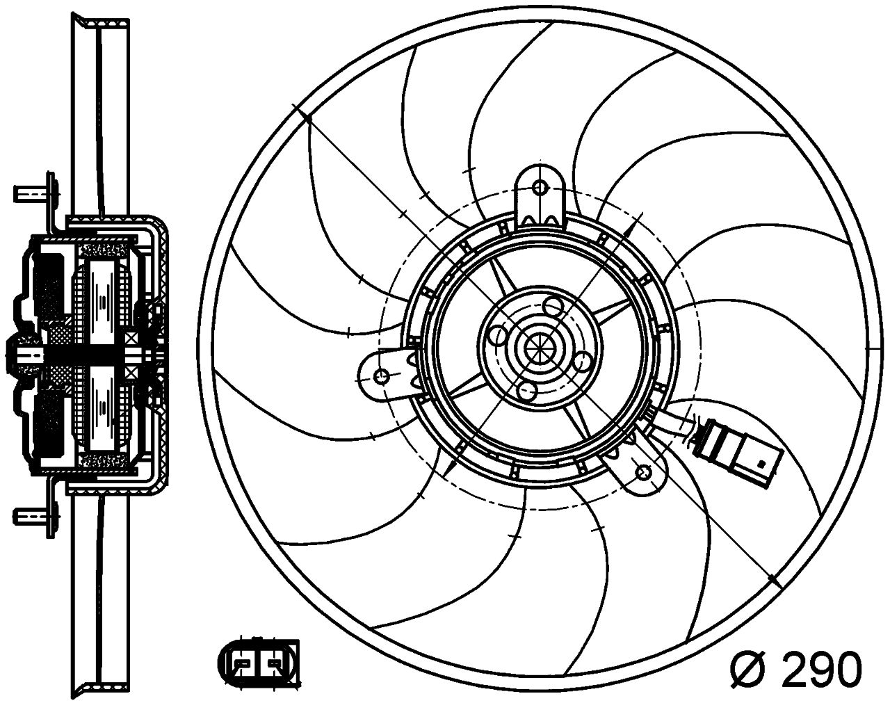 MAHLE PC Radiator/condenser fan  CFF171000S