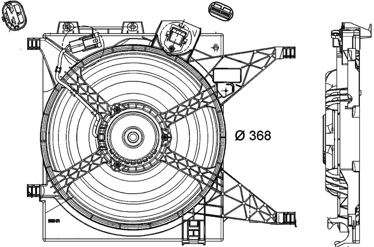 MAHLE PC Radiator/condenser fan  CFF191000P