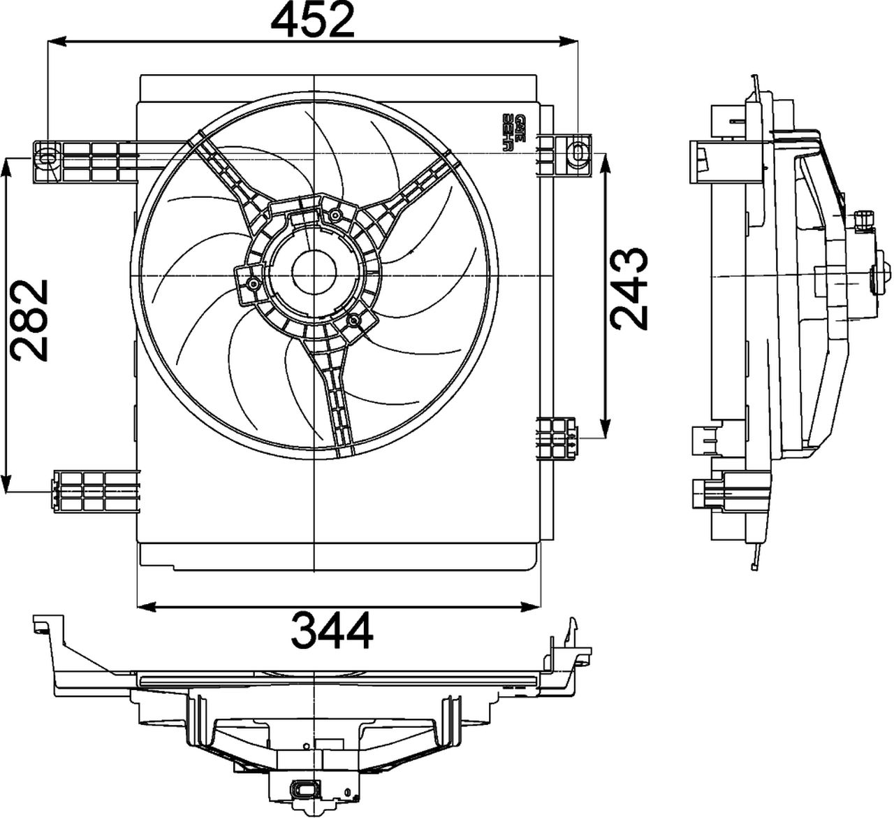MAHLE PC Radiator/condenser fan  CFF213000P
