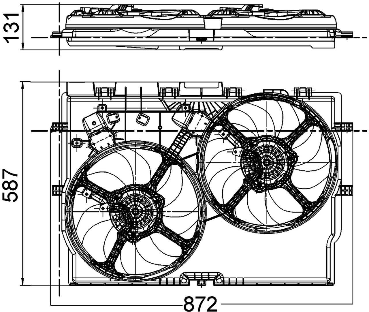 MAHLE LCV Radiator/condenser fan  CFF228000P