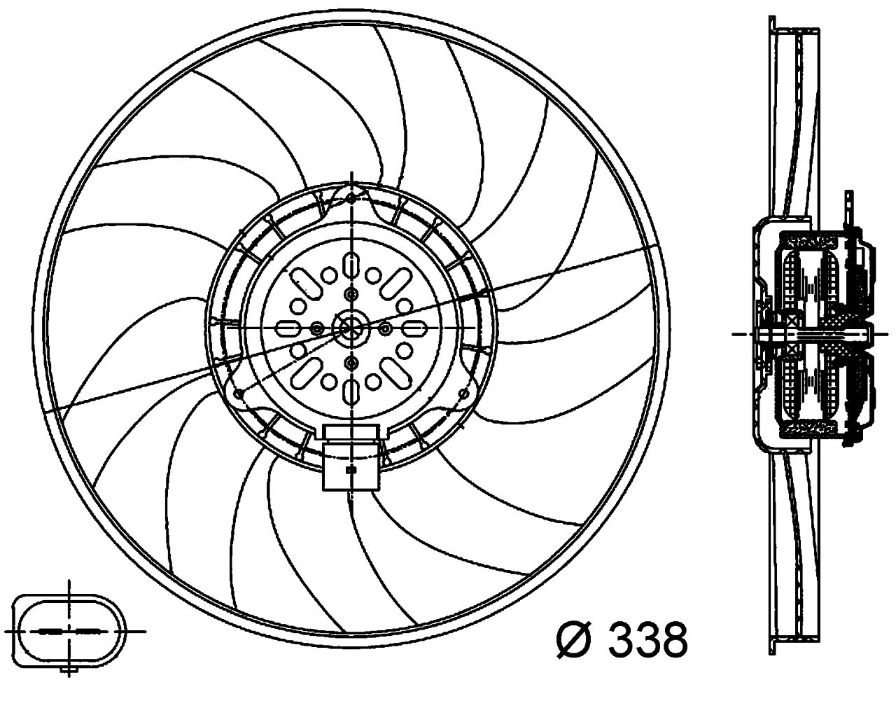 MAHLE PC Radiator/condenser fan  CFF313000S