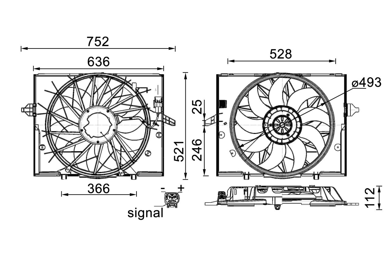 MAHLE PC Radiator/condenser fan  CFF336000S
