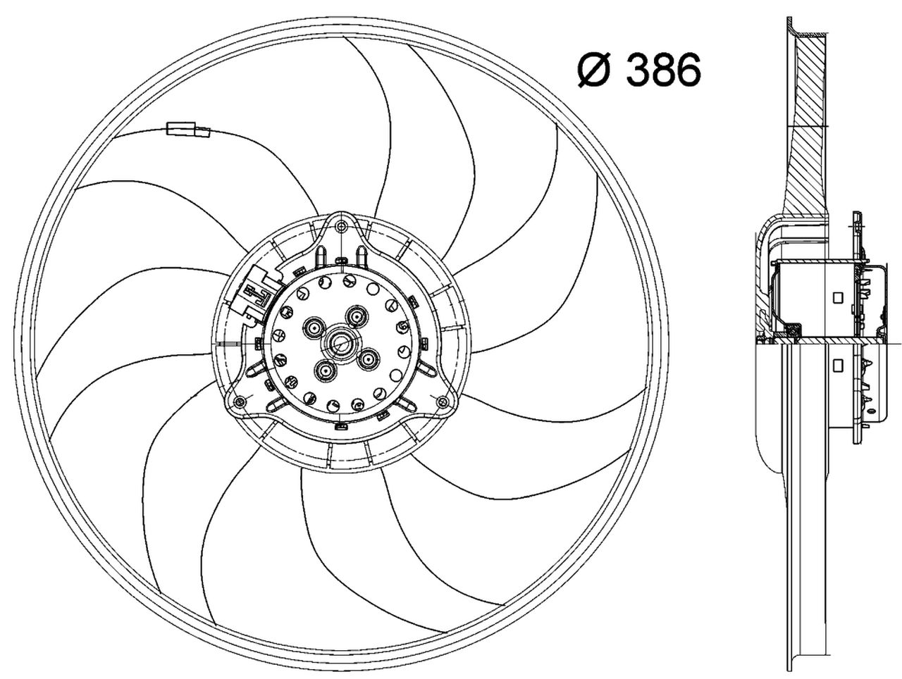 MAHLE PC Radiator/condenser fan  CFF399000P