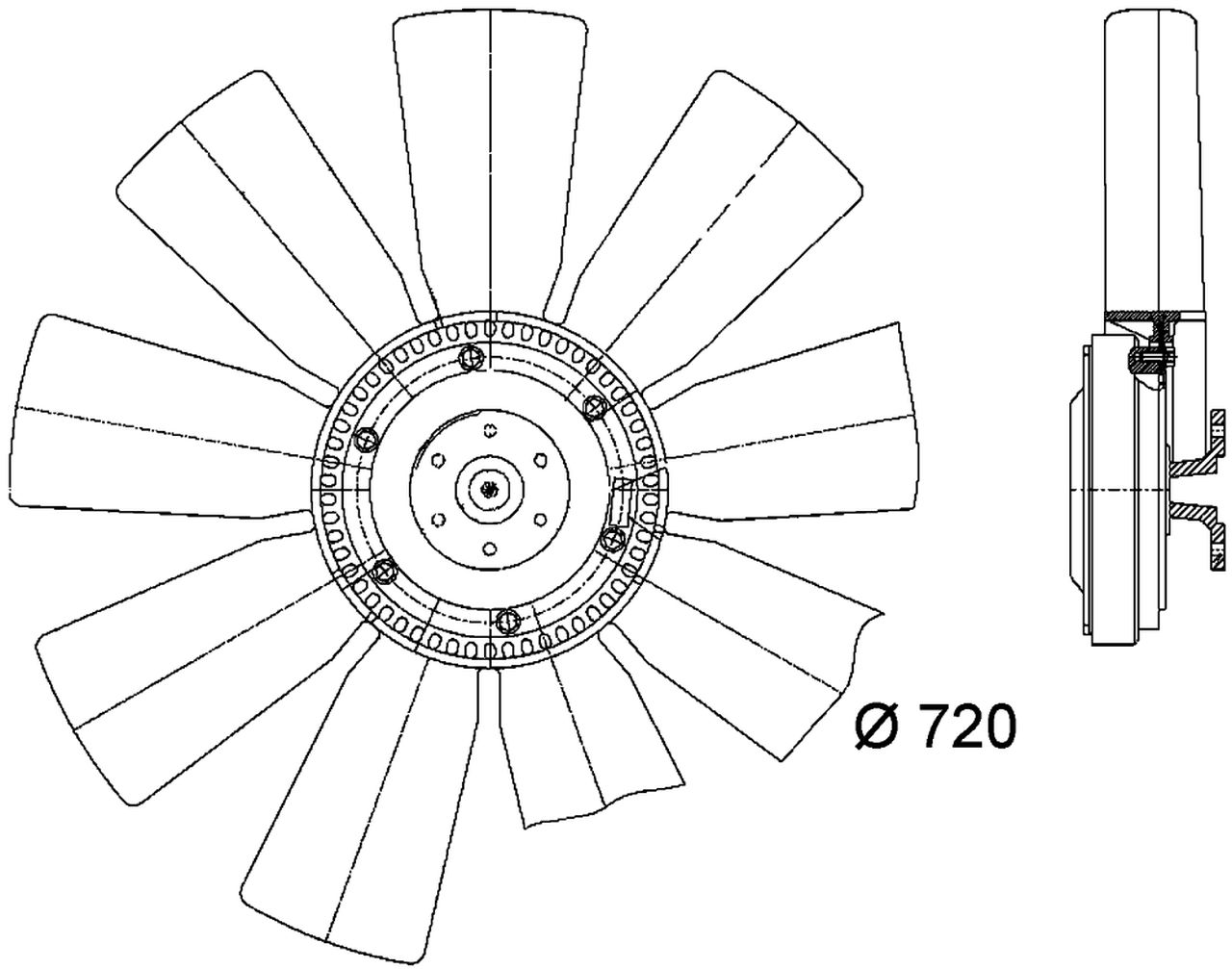 MAHLE Truck/Bus Radiator/condenser fan CFF412000P
